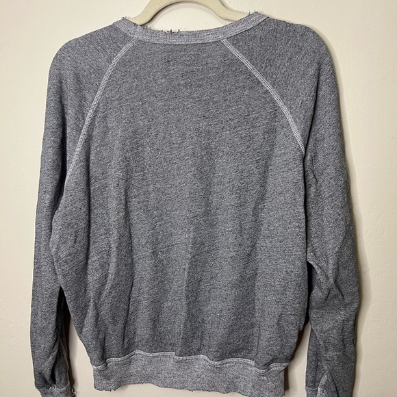 THE GREAT. Heather Gray Printed Sweatshirt - Picture 7 of 7